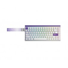კლავიატურა: AULA HERO 84 RGB Wired Gaming Keyboard White/Purple (Black King Magnetic Switch)
