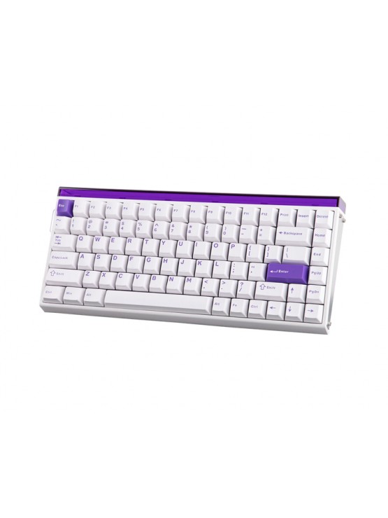 კლავიატურა: AULA HERO 84 RGB Wired Gaming Keyboard White/Purple (Black King Magnetic Switch)