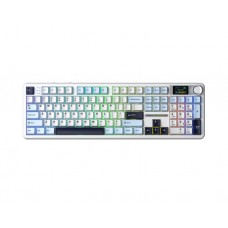 კლავიატურა: AULA F108PRO RGB Wireless Mechanical Keyboard Light Blue/White/Black Purple (Reaper switch)