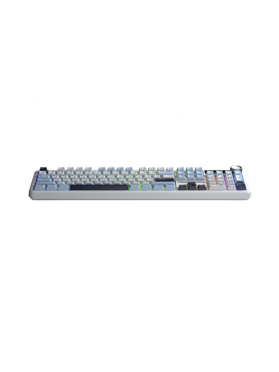 კლავიატურა: AULA F108PRO RGB Wireless Mechanical Keyboard Light Blue/White/Black Purple (Reaper switch)