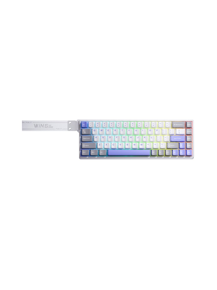 კლავიატურა: AULA WIN68 HE MAX RGB Wired Gaming Keyboard White/Gray/Blue (Wing Chun Magnetic Switch)