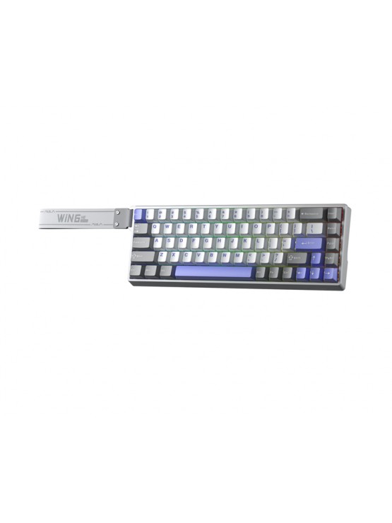 კლავიატურა: AULA WIN68 HE MAX RGB Wired Gaming Keyboard White/Gray/Blue (Wing Chun Magnetic Switch)