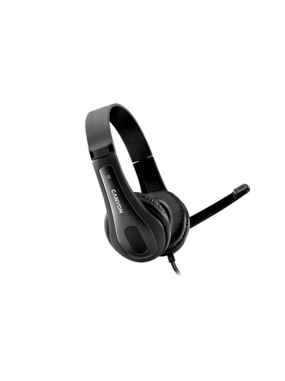 ყურსასმენი: Canyon HSC-1 Wired Headset With Mic Black - CNS-CHSC1B