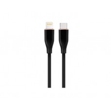 კაბელი: Gembird CC-USB2S-CM8PM-1.5M-bk Premium silicon USB Type-C to 8-pins charging & data cable 1.5m Black