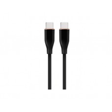 კაბელი: Gembird CC-USB2S-CMCM-1.5M-bk Premium silicon Type-C Power Delivery (PD) charging & data cable 1.5m Black