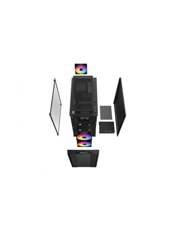 ქეისი: DeepCool CC360 ARGB 3x120mm ARGB Fans Mid-Tower Black