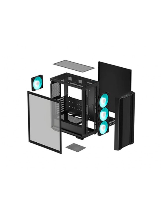 ქეისი: DeepCool CC560 Limited V2 4x120mm Led Fans Mid-Tower Black