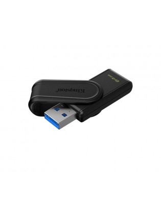ფლეშ მეხსიერება: Kingston DataTraveler Exodia S 64GB USB 3.2 Black - DTXS/64GB