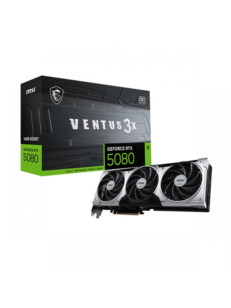 ვიდეო დაფა: MSI GeForce RTX5080 16GB VENTUS 3X OC PLUS 256-Bit GDDR7