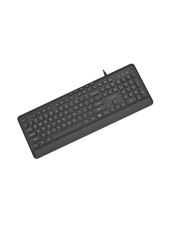 კლავიატურა: Gembird KB-MCH-05 Slim wired multimedia keyboard US layout Black