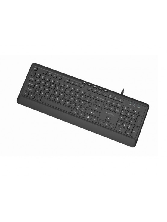 კლავიატურა: Gembird KB-MCH-05 Slim wired multimedia keyboard US layout Black
