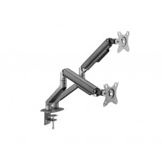 მონიტორის საკიდი: Gembird MA-DA2-05 Desk mounted adjustable double Monitor Arm 17"-32" Space Grey
