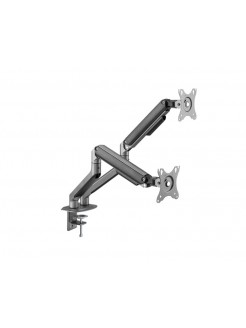მონიტორის საკიდი: Gembird MA-DA2-05 Desk mounted adjustable double Monitor Arm 17"-32" Space Grey