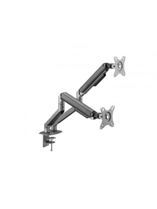 მონიტორის საკიდი: Gembird MA-DA2-05 Desk mounted adjustable double Monitor Arm 17"-32" Space Grey