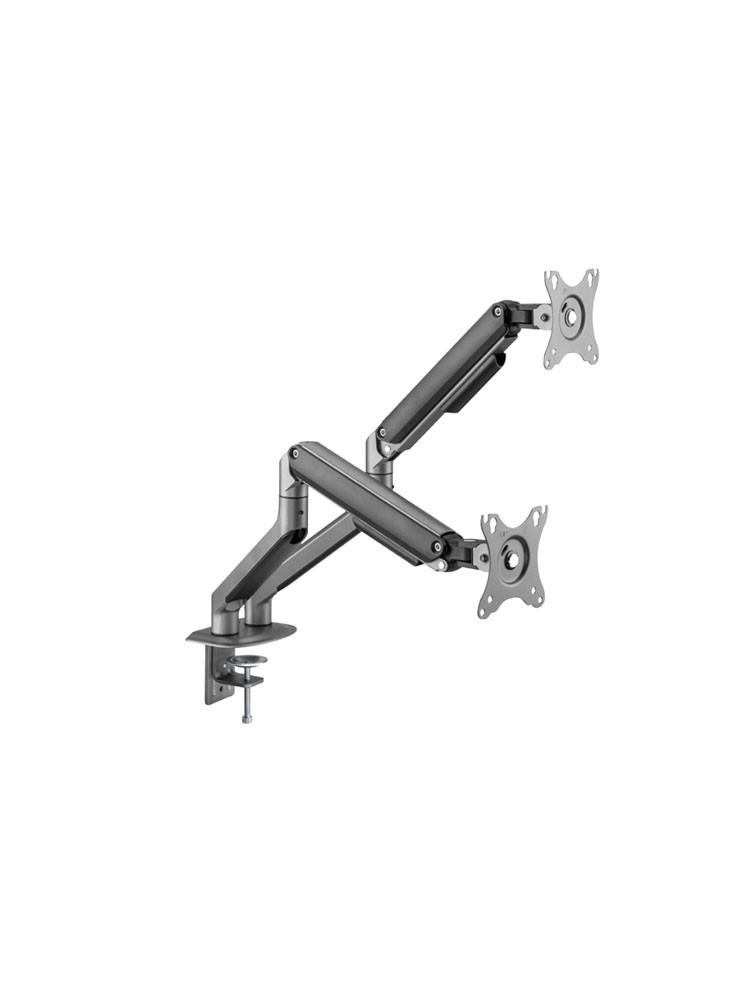 მონიტორის საკიდი: Gembird MA-DA2-05 Desk mounted adjustable double Monitor Arm 17"-32" Space Grey