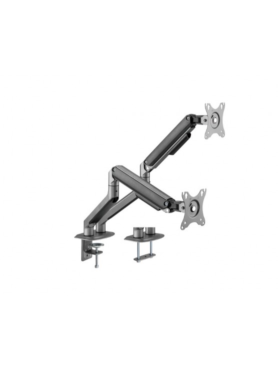 მონიტორის საკიდი: Gembird MA-DA2-05 Desk mounted adjustable double Monitor Arm 17"-32" Space Grey