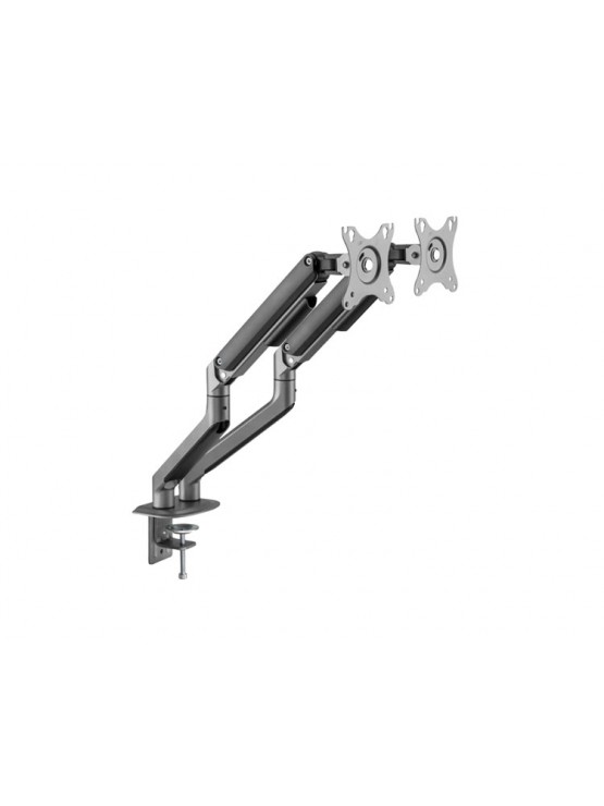 მონიტორის საკიდი: Gembird MA-DA2-05 Desk mounted adjustable double Monitor Arm 17"-32" Space Grey