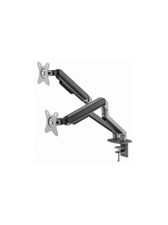 მონიტორის საკიდი: Gembird MA-DA2-05 Desk mounted adjustable double Monitor Arm 17"-32" Space Grey