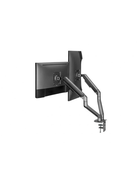მონიტორის საკიდი: Gembird MA-DA2-05 Desk mounted adjustable double Monitor Arm 17"-32" Space Grey