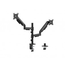 მონიტორის საკიდი: Gembird MA-DA2P-02 Adjustable desk 2-display Mounting Arm 17"-32" Black