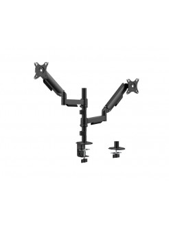 მონიტორის საკიდი: Gembird MA-DA2P-02 Adjustable desk 2-display Mounting Arm 17"-32" Black