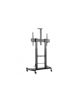 ტელევიზორის სადგამი: Gembird TVS-100T-02 Height adjustable TV floor stand with caster wheels 60" - 100"
