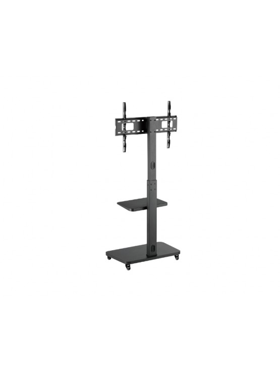 ტელევიზორის სადგამი: Gembird TVS-75S-02 TV Floor Stand With Caster Wheels 37"-75" Black