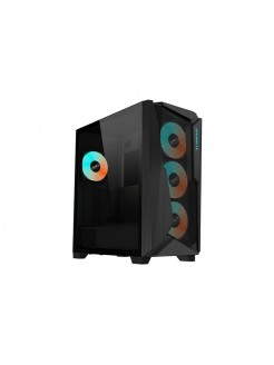 ქეისი: Gigabyte C301 GLASS V2 4x120mm ARGB Fans Mid Tower Black	