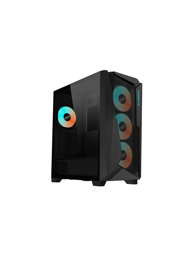 ქეისი: Gigabyte C301 GLASS V2 4x120mm ARGB Fans Mid Tower Black	