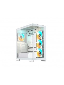 ქეისი: Gigabyte C500 PANORAMIC STEALTH ICE 4x120mm ARGB Fans Mid Tower White - C500PI ST