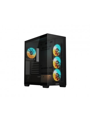 ქეისი: Gigabyte C500 PANORAMIC STEALTH 4x120mm ARGB Fans Mid Tower Black - C500P ST