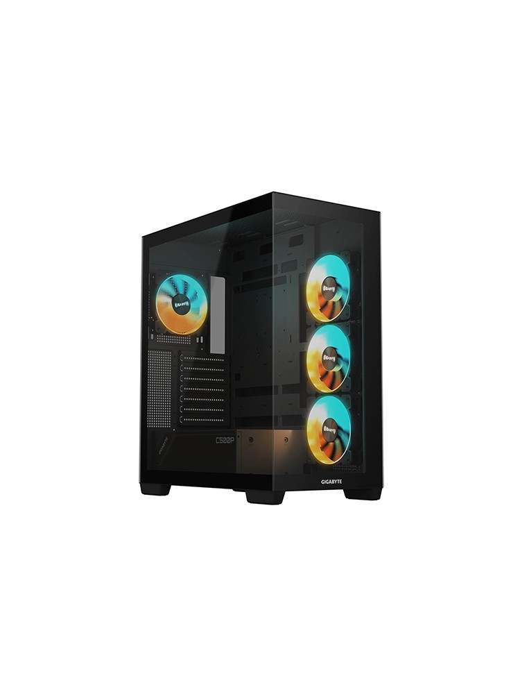 ქეისი: Gigabyte C500 PANORAMIC STEALTH 4x120mm ARGB Fans Mid Tower Black - C500P ST