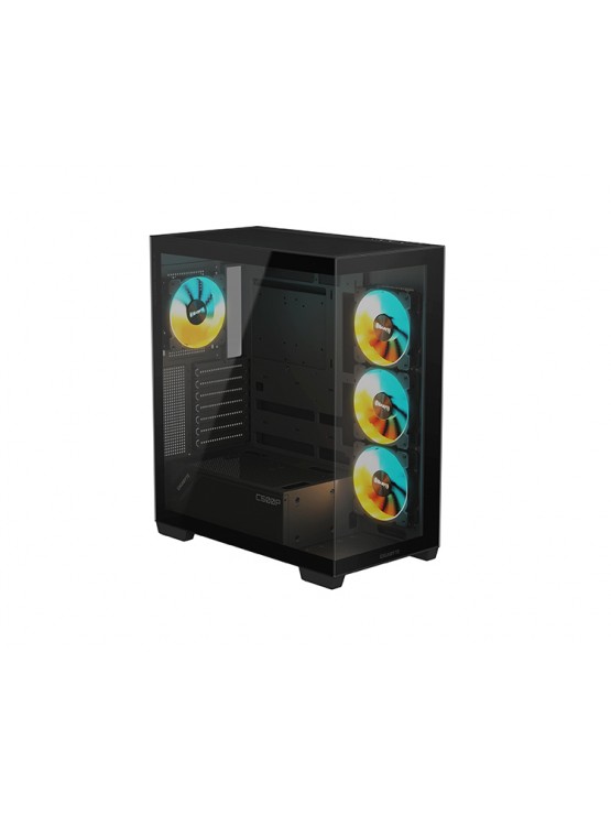 ქეისი: Gigabyte C500 PANORAMIC STEALTH 4x120mm ARGB Fans Mid Tower Black - C500P ST