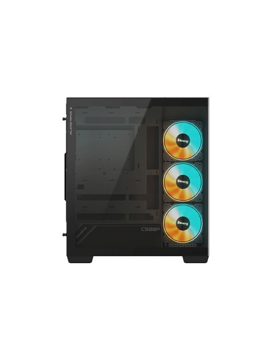 ქეისი: Gigabyte C500 PANORAMIC STEALTH 4x120mm ARGB Fans Mid Tower Black - C500P ST