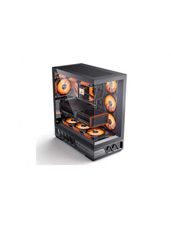 ქეისი: Golden Field BALANCE WORLD 1 Black 7x120mm RGB Fans