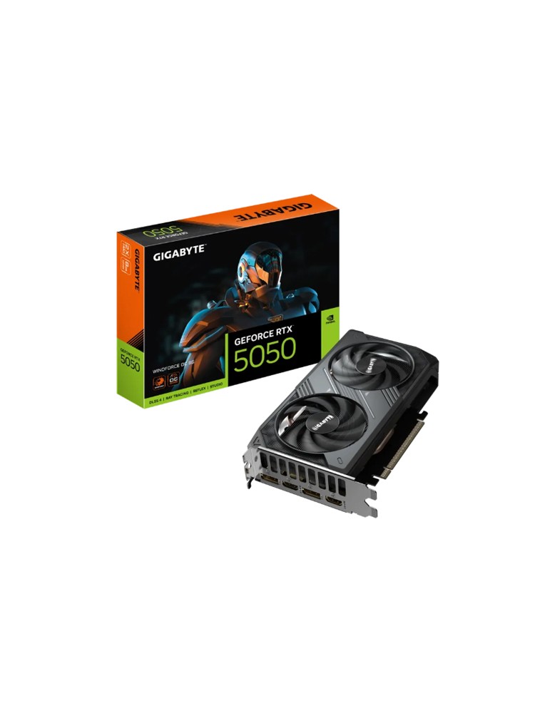 ვიდეო დაფა: Gigabyte GeForce RTX5050 WINDFORCE OC 8GB 128-Bit GDDR6 - GV-N5050WF2OC-8GD