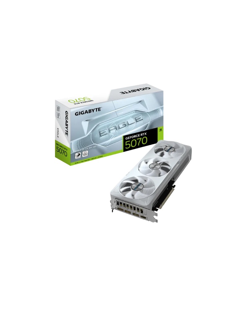 ვიდეო დაფა: Gigabyte GeForce RTX5070 EAGLE OC ICE SFF 12GB 192-Bit GDDR7 - GV-N5070EAGLEOC ICE-12GD