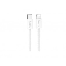 კაბელი: Hoco DU43 27W USB Type-C to Lightning PD Charging data Cable 1m White