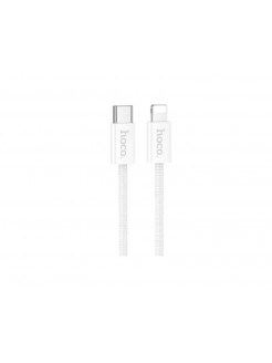კაბელი: Hoco DU43 27W USB Type-C to Lightning PD Charging data Cable 1m White