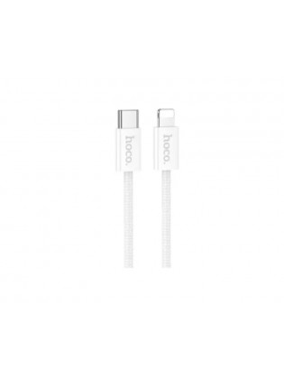 კაბელი: Hoco DU43 27W USB Type-C to Lightning PD Charging data Cable 1m White