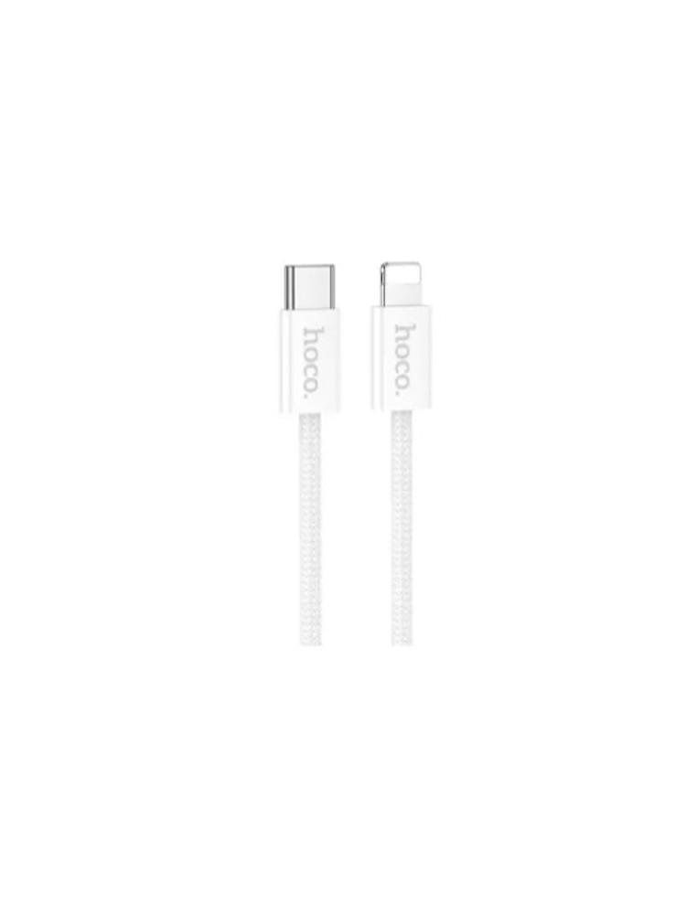 კაბელი: Hoco DU43 27W USB Type-C to Lightning PD Charging data Cable 1m White