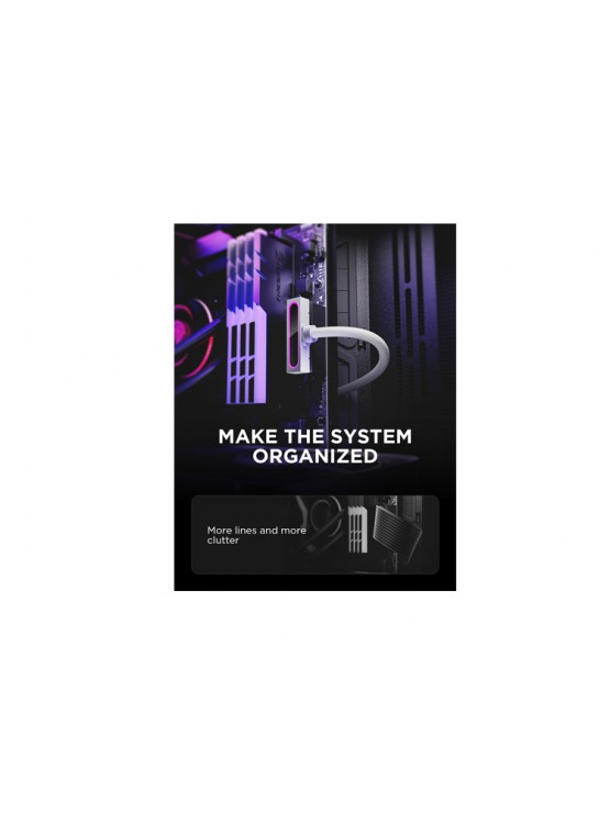 PSU კაბელის დამაგრძელებელი: Asiahorse HYDRUS 24PIN WHITE - 30CM