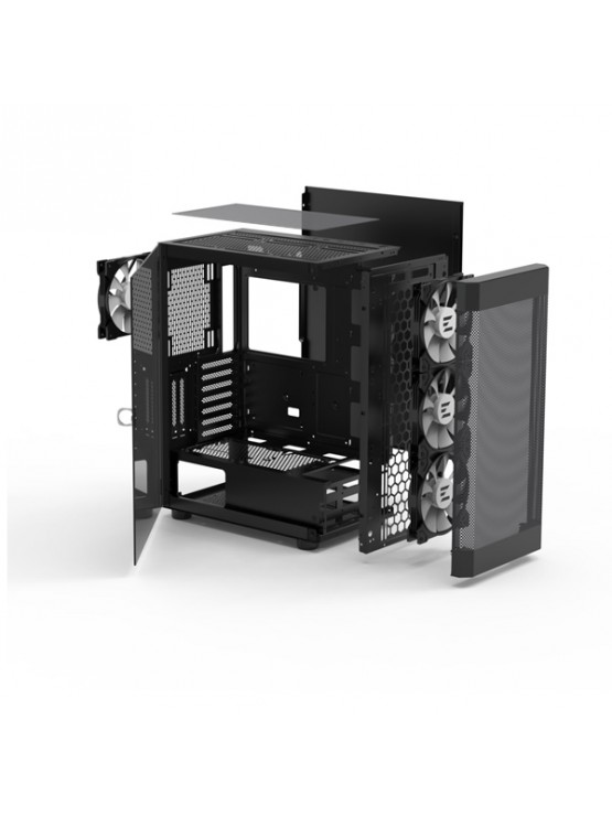 ქეისი: Zalman i4 TG 4x140mm RGB LED Fans Mid-Tower Black