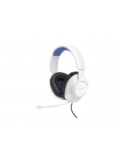 ყურსასმენი: JBL Quantum 100P Console Wired Headphone White - JBLQ100PWHTBLU