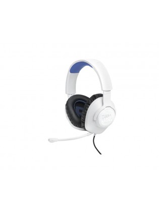 ყურსასმენი: JBL Quantum 100P Console Wired Headphone White - JBLQ100PWHTBLU