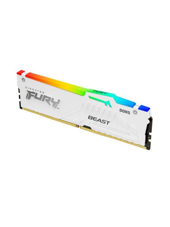 ოპერატიული მეხსიერება: Kingston FURY Beast White RGB DDR5 32GB 6000MHz DIMM XMP/EXPO - KF560C36BWEA-32