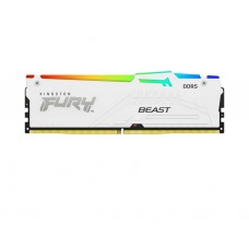 ოპერატიული მეხსიერება: Kingston FURY Beast White RGB XMP DDR5 16GB 6800MHz DIMM - KF568C34BWA-16