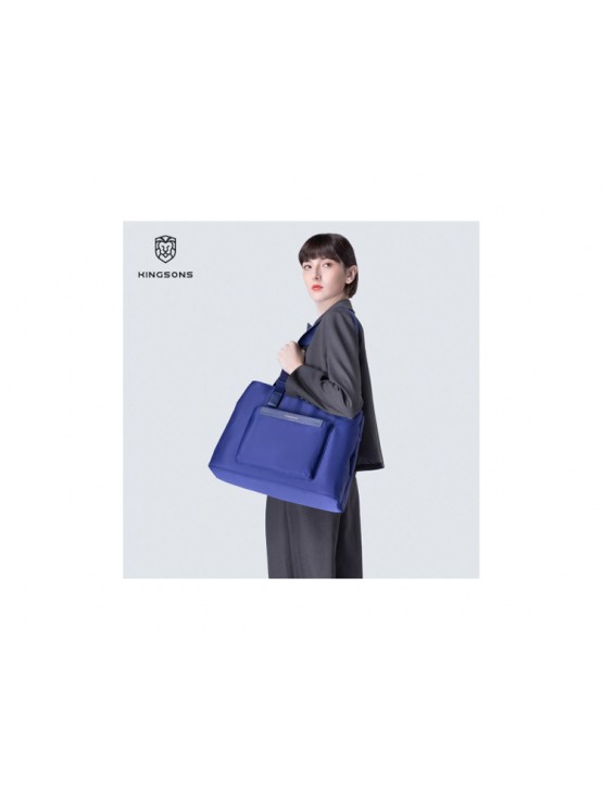 ნოუთბუქის ჩანთა: Kingsons Fashion Women's Waterproof Laptop Bag 14" Navy Blue - KS25001