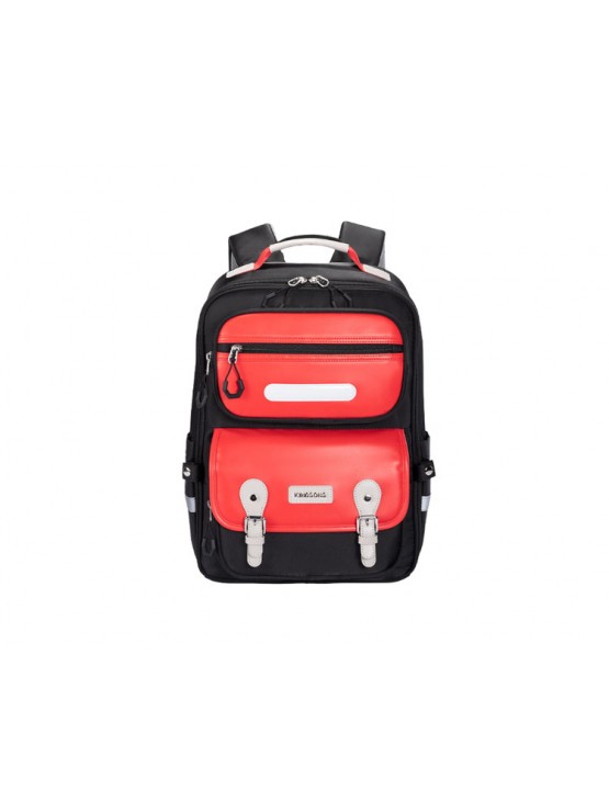 ზურგჩანთა: kingsons 15.6" Primary School Backpack Black/Red - KS251307