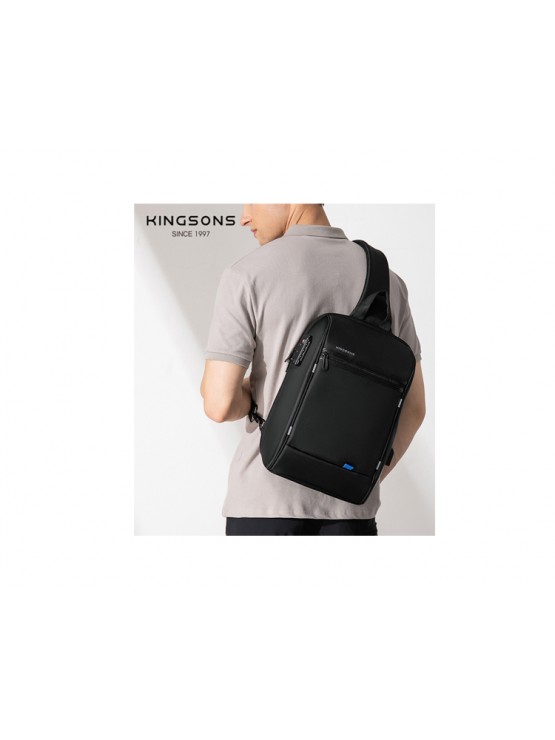 ზურგჩანთა: Kingsons Laptop Backpack With USB Charger 15.6" Black - KS3165-G